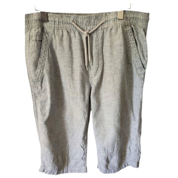POINT ZERO Linen Pull On Gray Color Board Shorts Size 33 - Picture 1 of 7